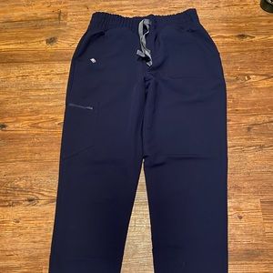 Figs navy blue high waisted Zamora scrub pant/jogger